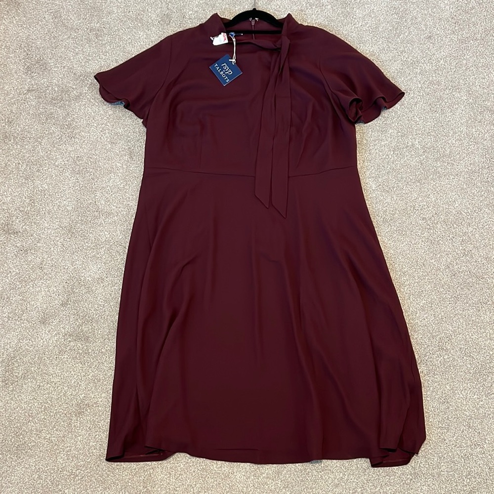 RSVP by Talbots Burgundy Dress with sleeves